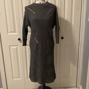 THIRTY 6 POINT 5 gray sweater dress with open back size S/M.